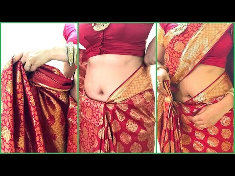 How To Wear Saree For Wedding | How To Drape South Indian Bridal Saree Perfectly | Kanjivaram Saree