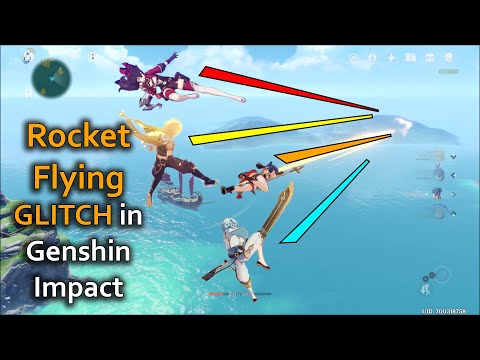Rocket Flying GLITCH in Genshin Impact let you CROSS the WHOLE MAP in one go &amp; Out of Bounds!