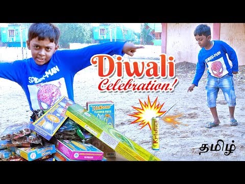 Diwali Celebrations | Spider-Man Magic Dress | Bursting Crackers by Kid | Tamil