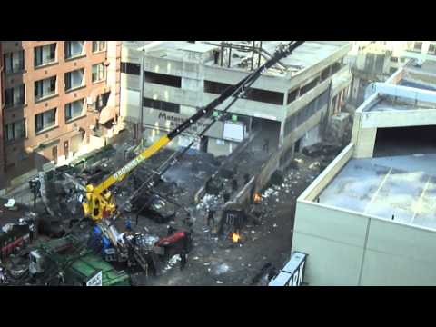 Transformers 3 scena dal set di Chicago - Gun Scene