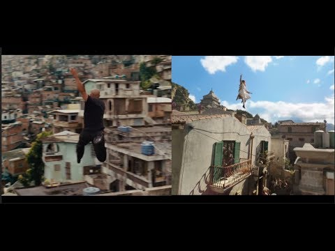 Aquaman trailer action stunts copied from Fast Five
