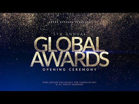 Awards Titles / Golden Glitter After Effects Template [ for film trailer, ceremony, opener ]