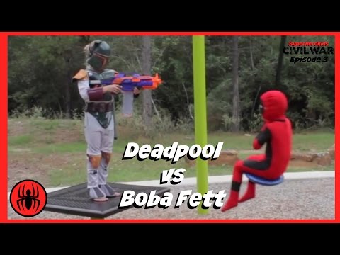 Kid Deadpool vs Boba Fett in Real Life | Civil War Episode 3 | Superhero Kids Movie