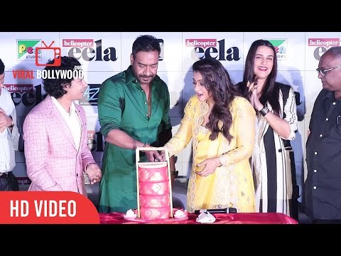 Kajol Gets Surprise Dabba Cake | Kajol Birthday Celebration | Helicopter Eela Trailer Launch
