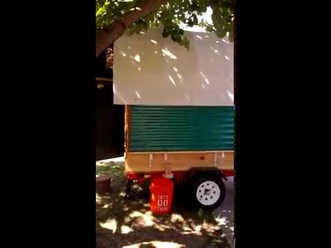Tiny Gypsy covered wagon camper home. build it cheap for about $1400.