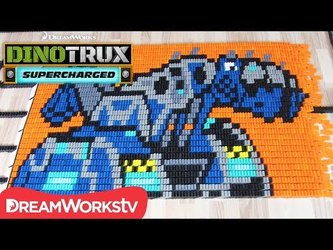 Dinotrux Supercharged in 26,000 Dominoes | DINOTRUX SUPERCHARGED